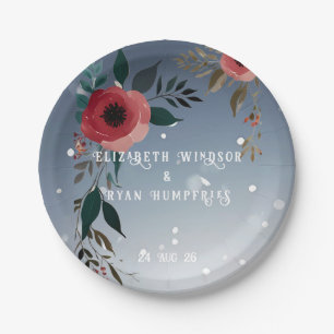 Poppy of Love" Wedding Invitation Collection Paper Plate