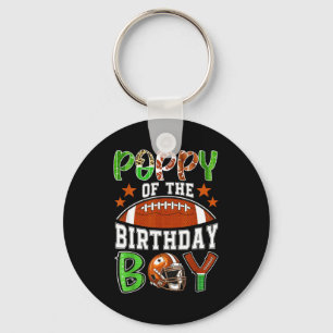 Poppy of the birthday boy football party family keychain
