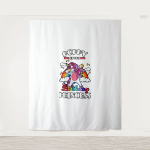 Poppy Of The Birthday Princess Unicorn Rainbow Bda Tapestry