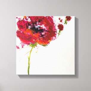 Poppy on White Canvas Print