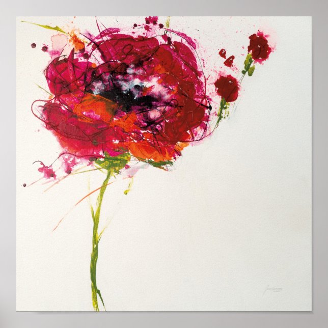 Poppy on White Poster (Front)