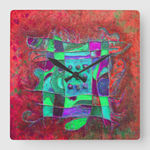 ”Poppy Opening” by Paul Buică Square Wall Clock