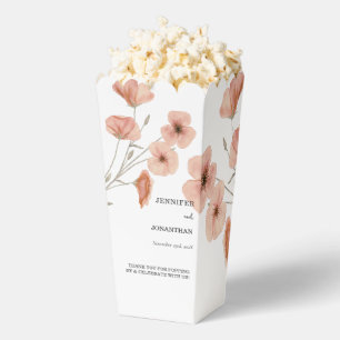Poppy Orange Flower Wedding  Favor Box
