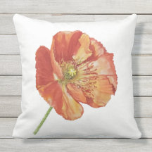 Poppy Outdoor Throw Pillow, Throw Pillow 20" x 20"