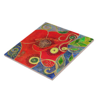 "Poppy" (painting) Tile