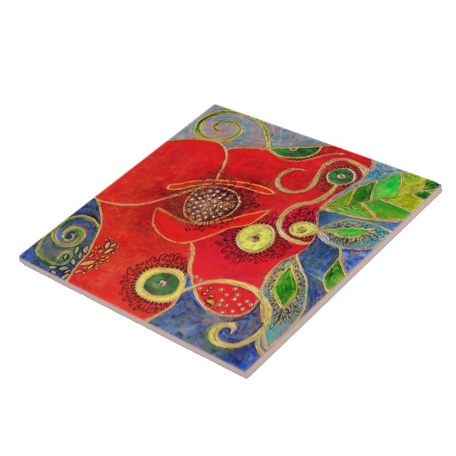 "Poppy" (painting) Tile (Side)