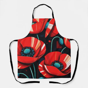 Poppy Papaver flowers Apron