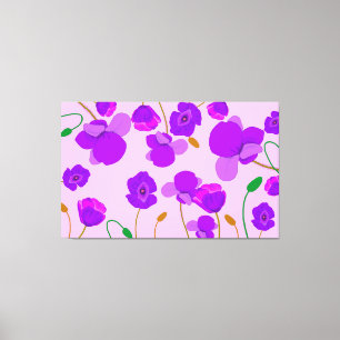 Poppy (Papaver somniferum) Lilac  Canvas Print