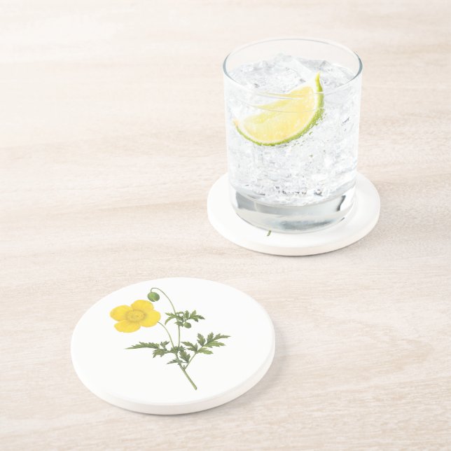 poppy (Papaver sp.) by Redouté Coaster (Side)