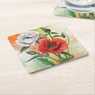 Poppy Paper Coaster