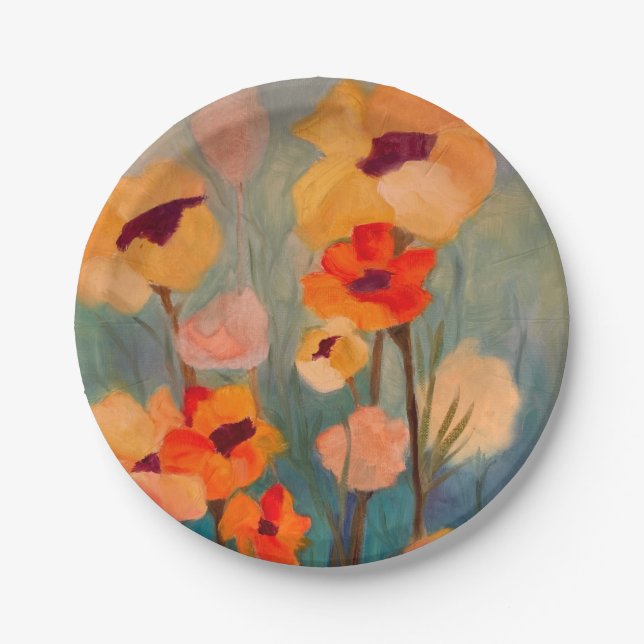 Poppy Paper Plates Yellow (Front)