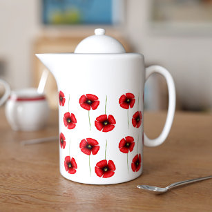 Poppy Pattern Teapot