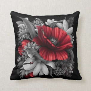 Poppy Pops Throw Pillow
