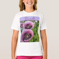 Poppy Purple Flower floral Girls Name Birthday