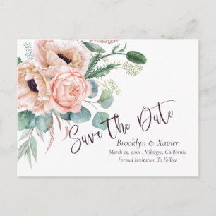 Poppy Radiance Save The Date Postcard