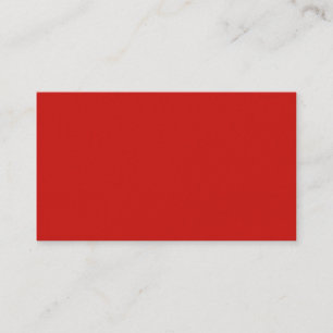 Poppy Red Trend Colour Customized Template Blank Business Card