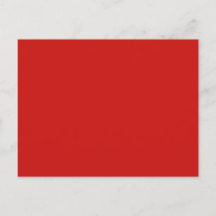 Poppy Red Trend Colour Customized Template Blank Postcard