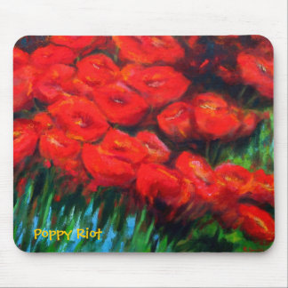 Poppy Riot Mouse Pad