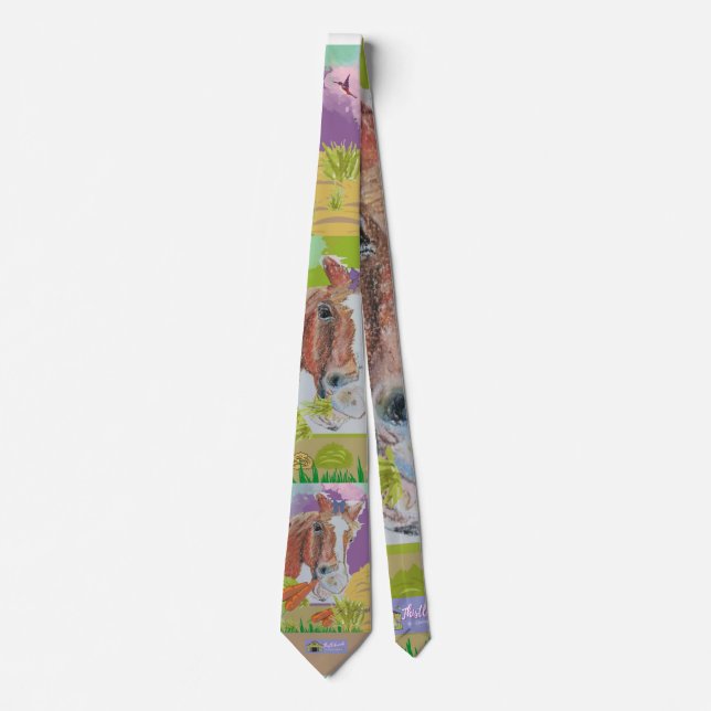 Poppy says hay Flat Holiday Card Tie (Front)