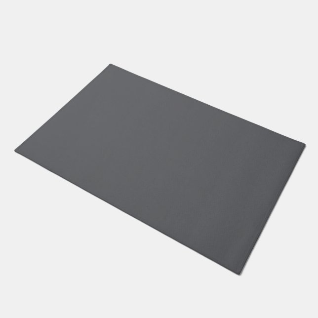 Poppy Seed Grey, Dark Neutral Solid Colour Doormat (Angled)