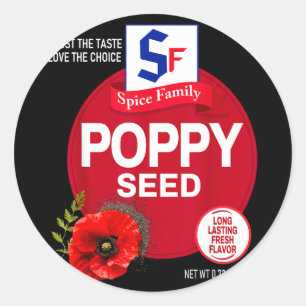 Poppy seed halloween spice costume group matching classic round sticker