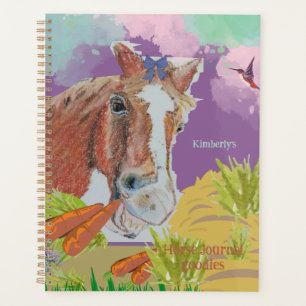 Poppy smiles colourful, horse smiling planner