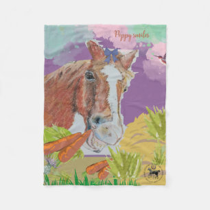 Poppy smiles  fleece blanket