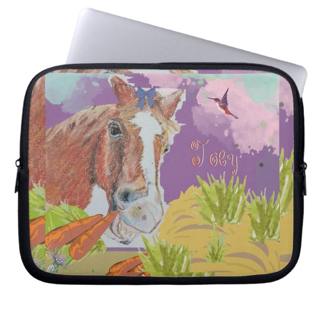 Poppy smiles  laptop sleeve (Front)