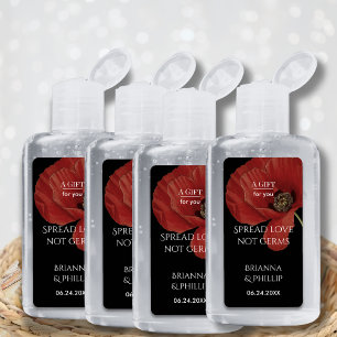  Poppy Spread Love Not Germs Hand Sanitizer Label