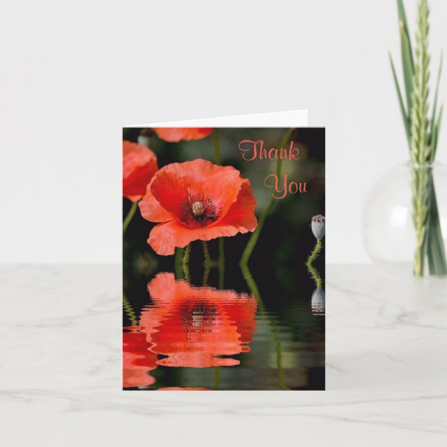 Poppy Thank You Card (Front)