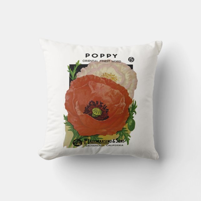 Poppy Throw Pillow (Front)