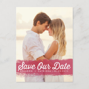 POPPY WATERCOLOR SPLASH   SAVE THE DATE POSTCARD