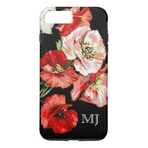 Poppy wild flower monogram Case-Mate iPhone case