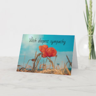 Poppy   -  With deepest sympathy Card