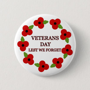 Poppy wreath - Badge 2 Inch Round Button