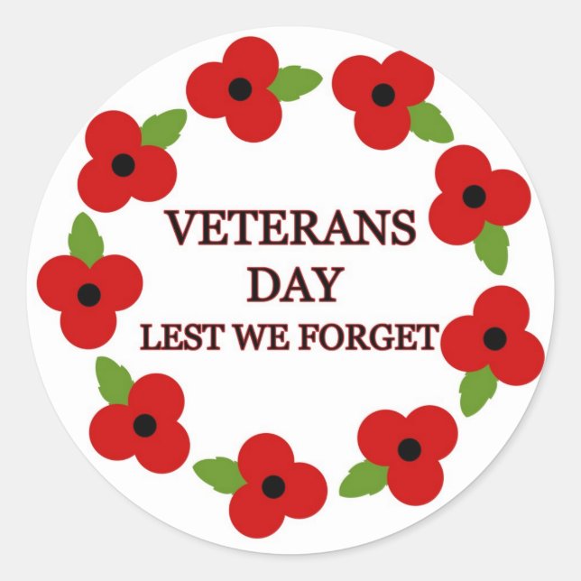 Poppy wreath - Sticker (Front)