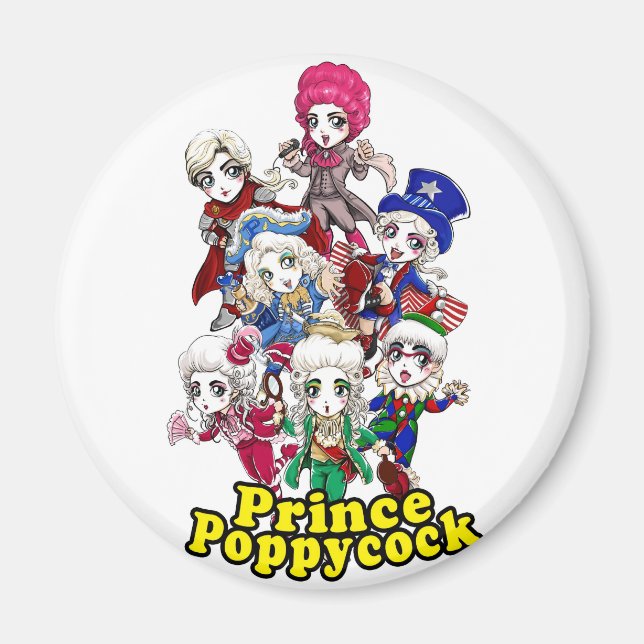 Poppycock Party Magnet (Front)