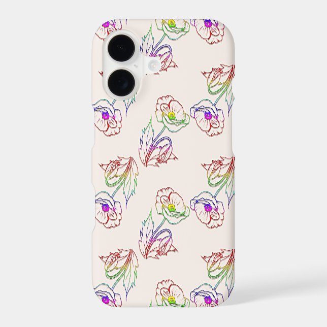 Poppyes floral pattern. Poppy. (Back)