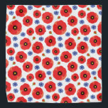 Poppys And Cornflowers Pattern Bandana<br><div class="desc">Red poppys and blue cornflowers.</div>