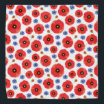 Poppys And Cornflowers Pattern Bandana<br><div class="desc">Red poppys and blue cornflowers.</div>