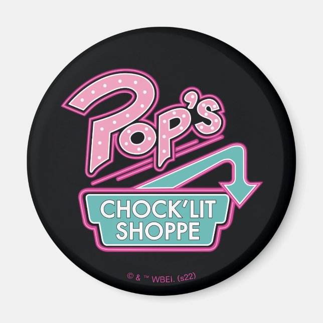 Pop's Chock'Lit Shoppe Pink Logo Magnet (Front)