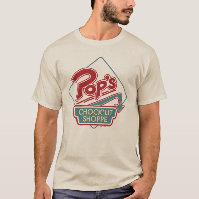 Pop's Chock'Lit Shoppe Red Logo T-Shirt (Front)