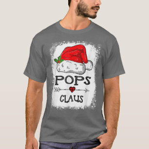 Pops Claus Christmas Light Pajama Family Matching T-Shirt