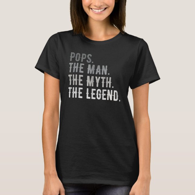POPS GRANDPA DAD BIRTHDAY Father's Day  Men and Wo T-Shirt (Front)