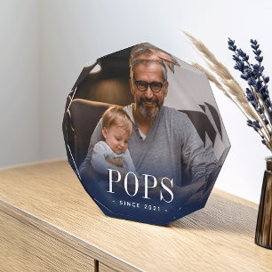 Pops Grandpa Year Established Photo Block