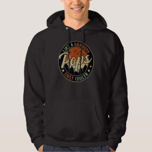 Pops Like A Grandpa Only Cooler Vintage Retro Fath Hoodie