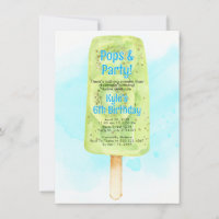 Pops & Party Summer Birthday Invitations