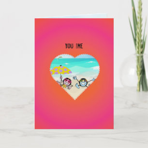 Pops' Peeps Beach Boy & Girl Card