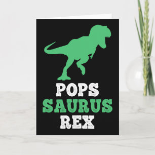 Pops-saurus Rex Dino Dinosaur Popssaurus Funny  Card