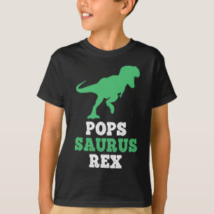 Pops-saurus Rex Dino Dinosaur Popssaurus Funny T-Shirt